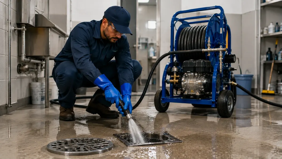 Floor Drain Hydro Jet Cleaning in Dulzura