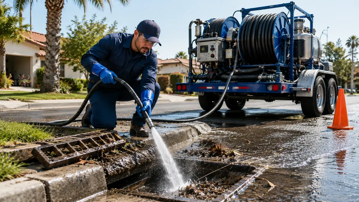 Storm Drain Hydro Jet Cleaning in Dulzura