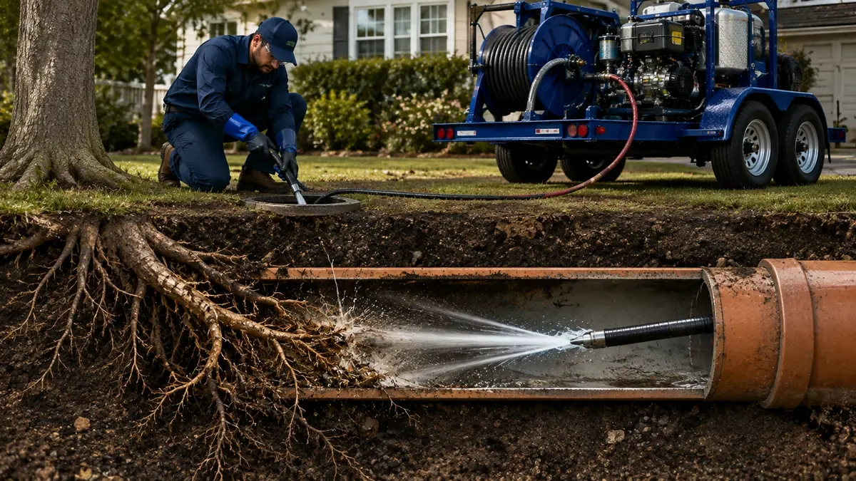 Tree Root Removal with Hydro Jetting in Dulzura